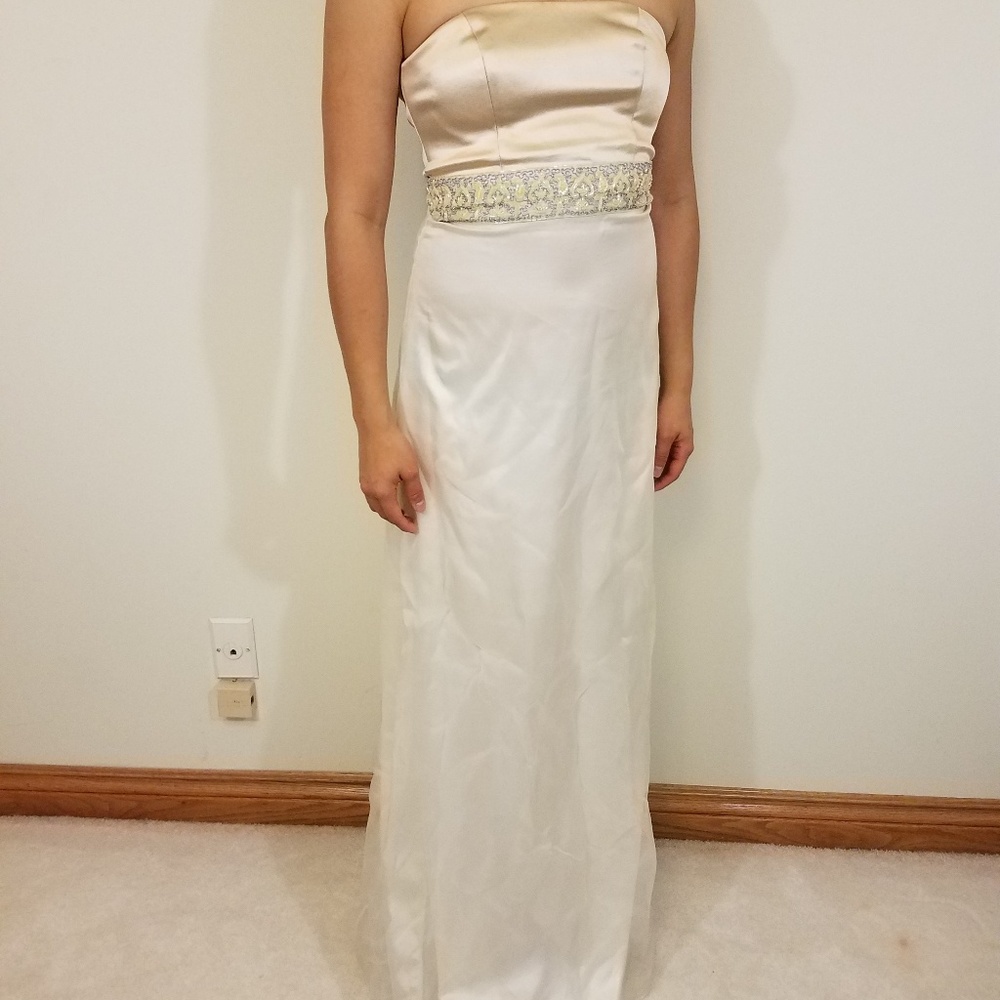 Marcia Bianca Nero strapless dress